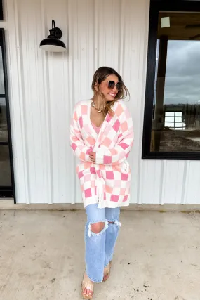 BLAKELEY CLOUD CARDIGAN - CHECKER
