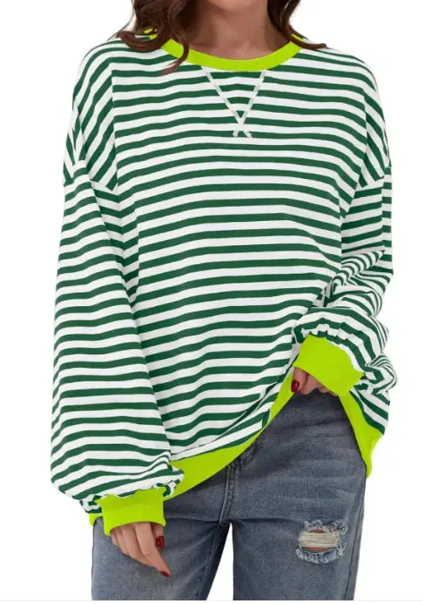 Casual Loose Striped Sweaters