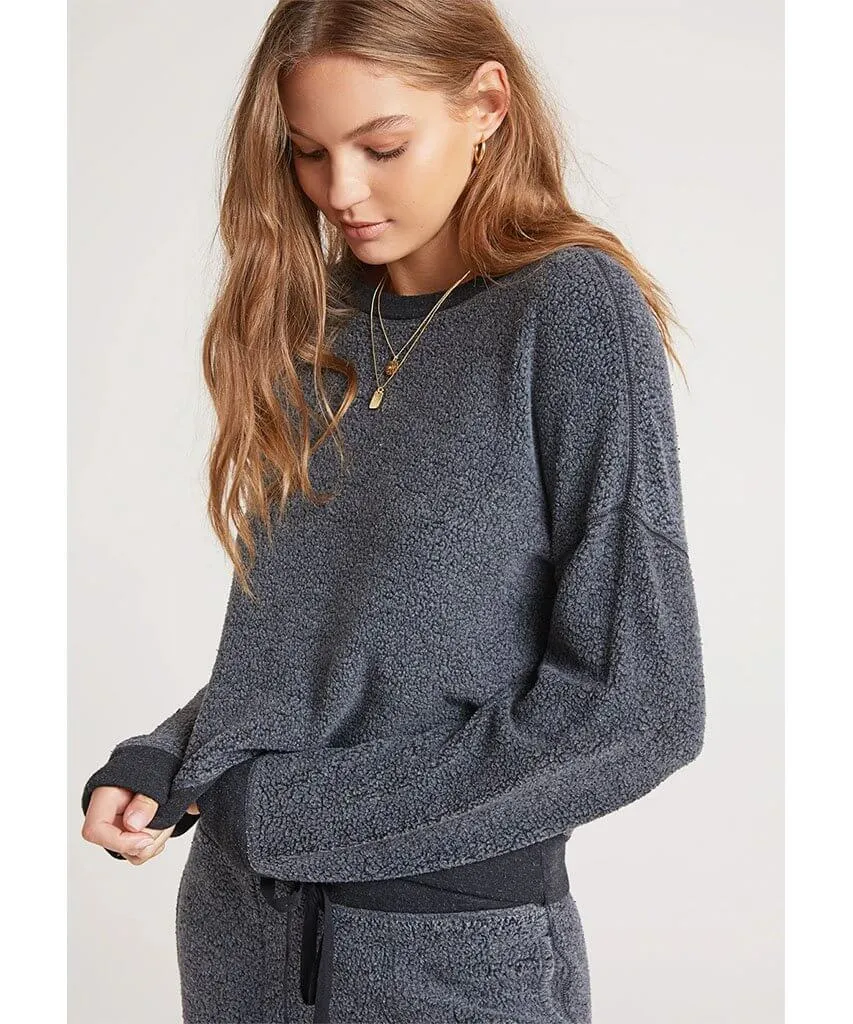 Crew Neck Pullover Vintage Black