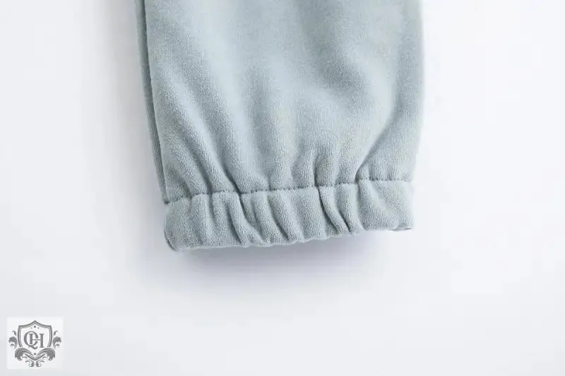 Embroidered Elastic Waist Sweatpants